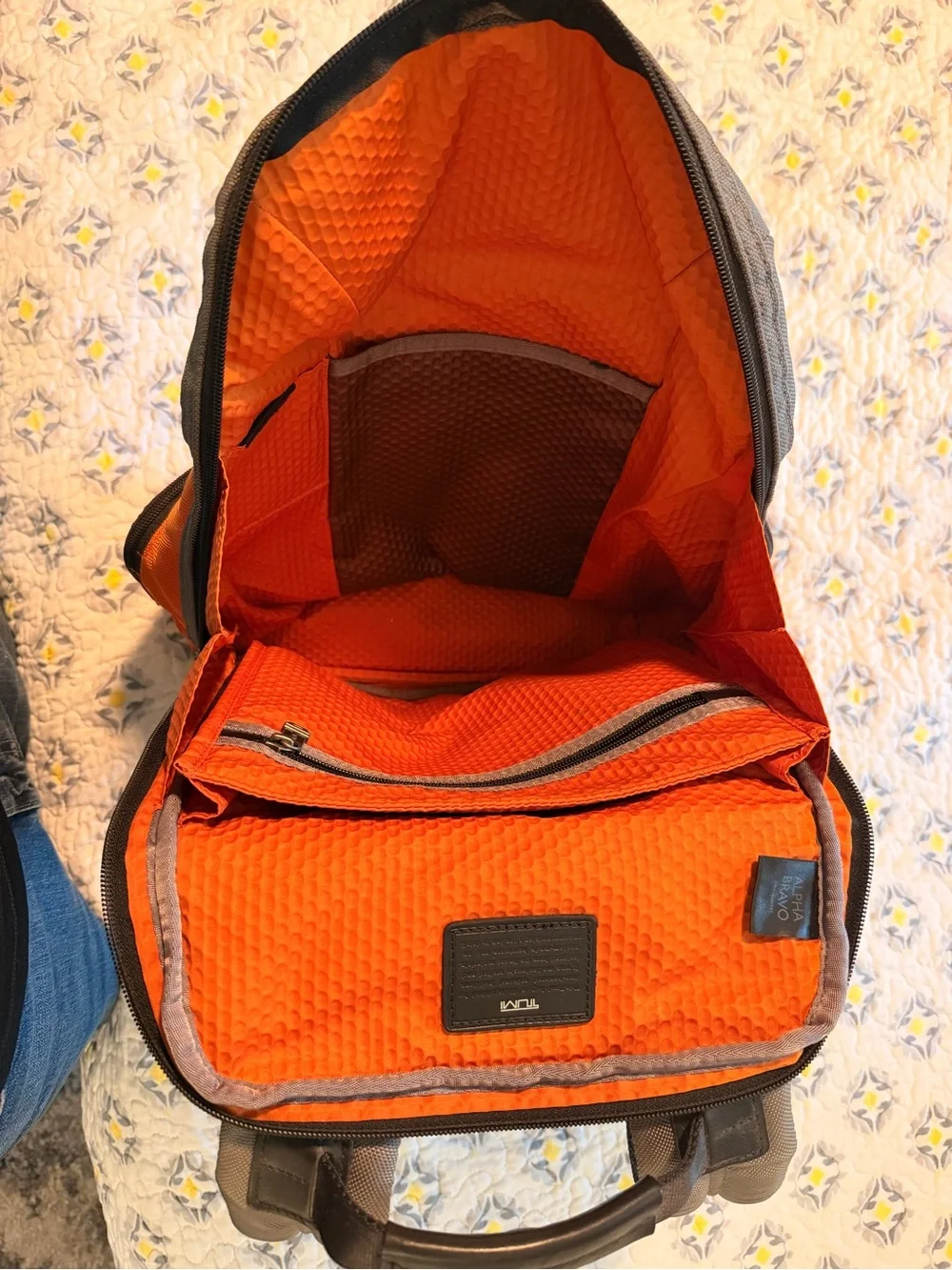 Tumi Orange and Gray Two-Tone Men's Backpack